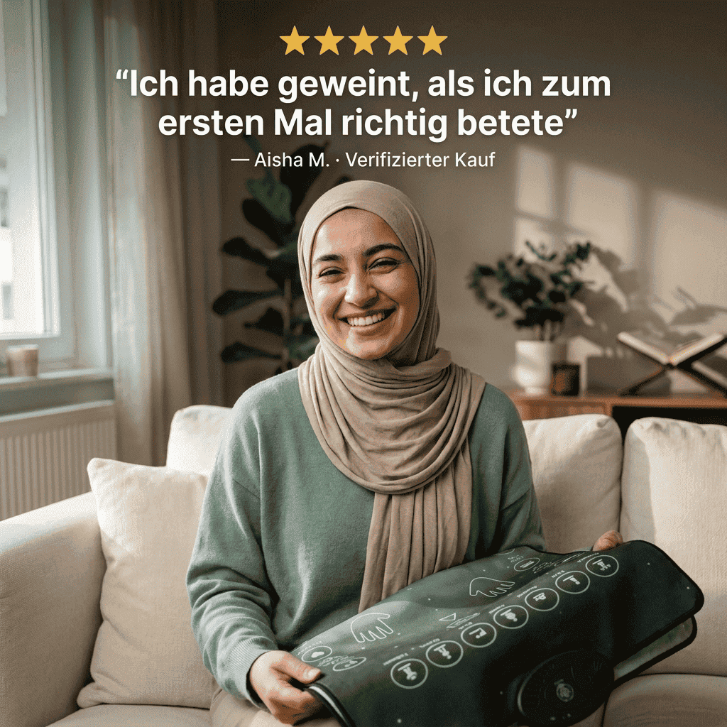 Gebetsmatte – Salah Schritt für Schritt lernen mit Audio in 10 Sprachen